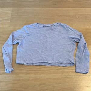 Katie J NYC Light Blue/ lilac  Long Sleeve Crop Top girls medium